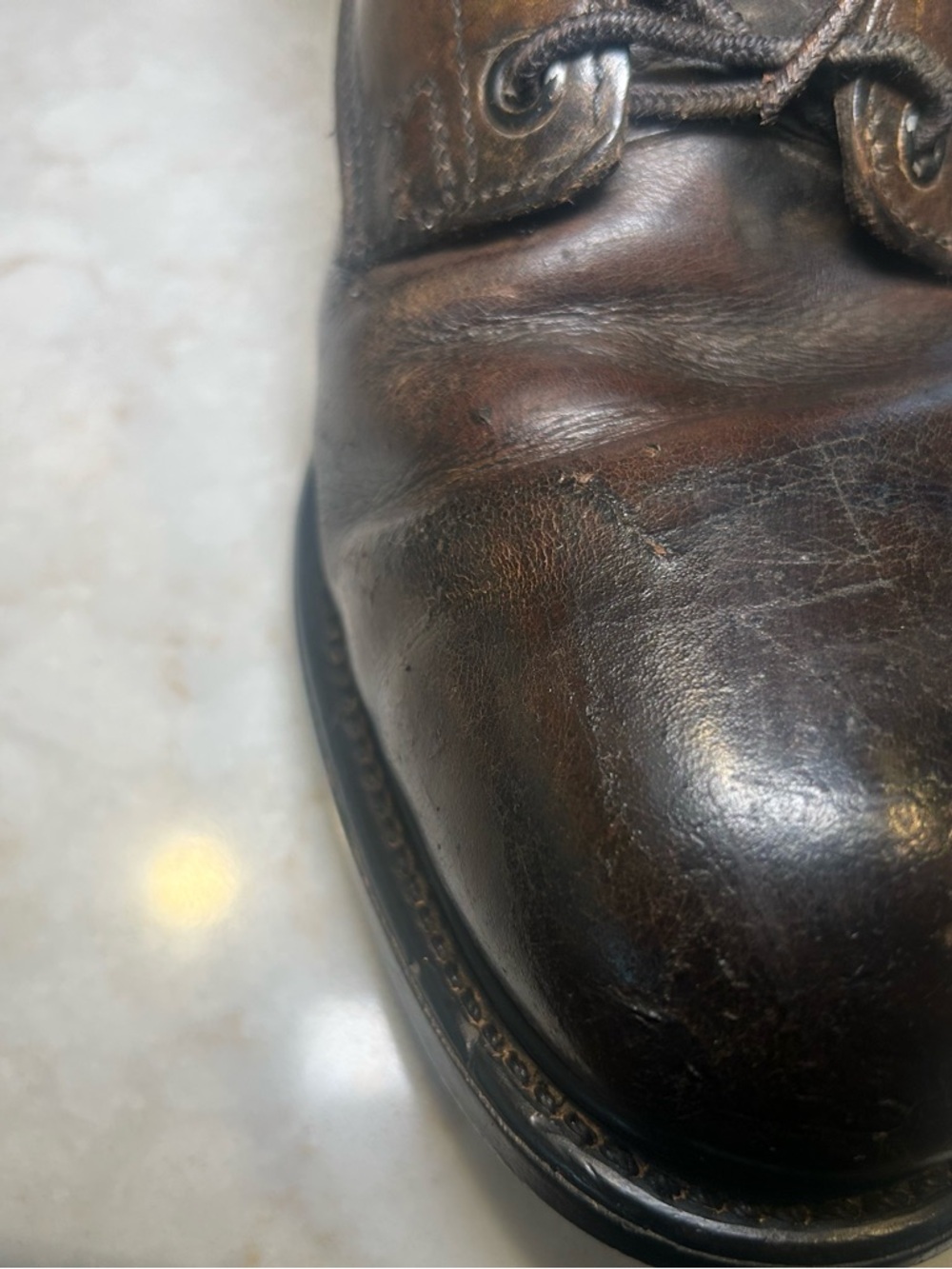 Vintage HH Brown Shoe Co Steel Toe Combat Boots Men’s 9 Brown Lace Up - Picture 8 of 8